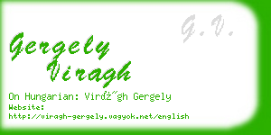 gergely viragh business card